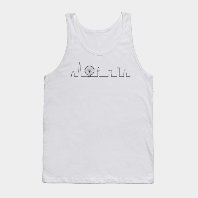 London Skyline Tank Top by Cool Duck's Tees